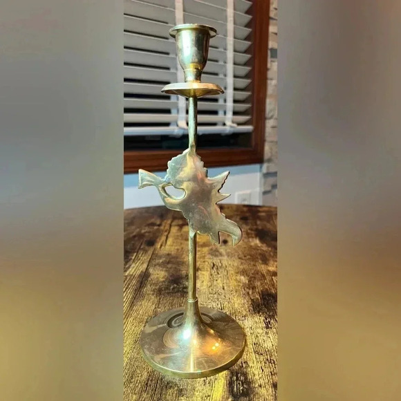 VINTAGE: Cherub brass candlestick holder - Picture 14 of 16